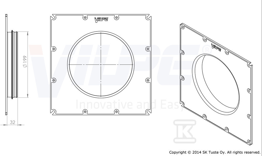 Mounting plate for 200 mm wires (for - 793356